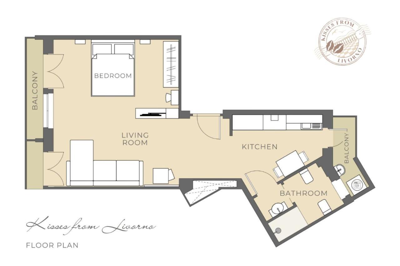 Kisses From Livorno Open Space Apartment - No Pets Allowed Bagian luar foto